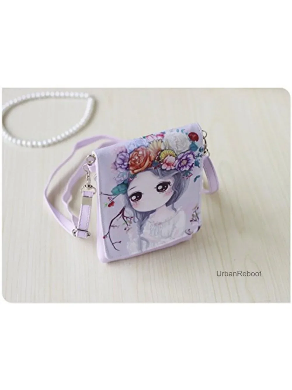 Faux Leather Mini Crossbody Bag Purse Wallet Adjustable Strap
